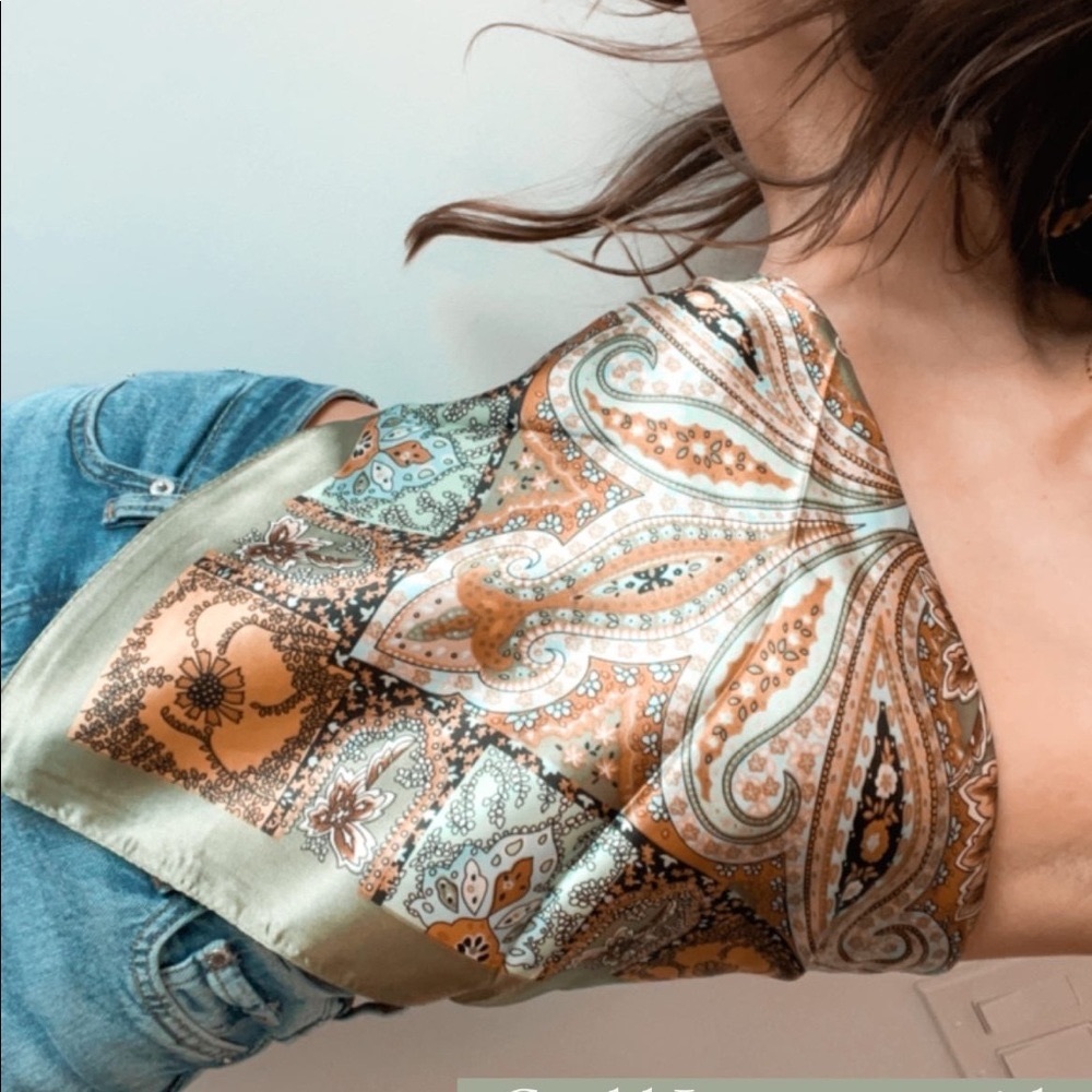 Silk scarf (worn as a top)